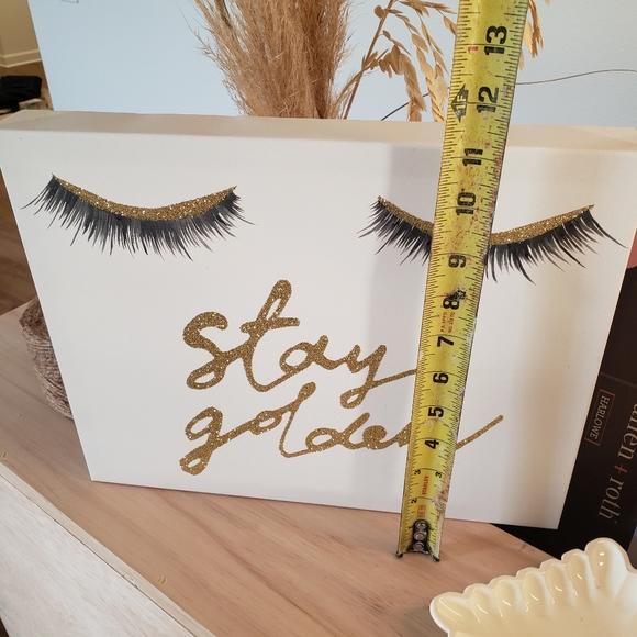 Wall Art Eyelashes Golden White - Picture 4 of 4